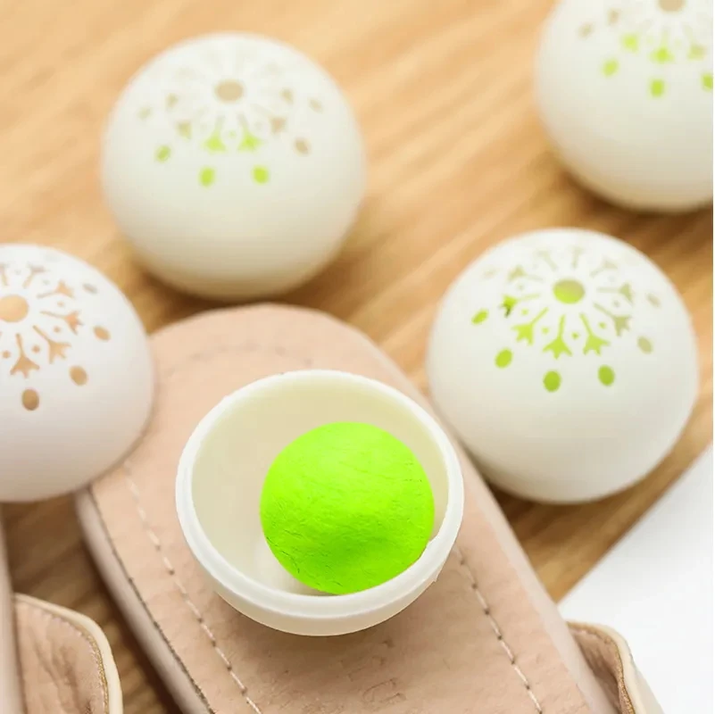 12/6pcs Shoes Deodorizer Freshener Balls Everyday Foot Care Footwear Jasmine Scent Remove Stinky Balls Shoebox Closet Fresh Ball