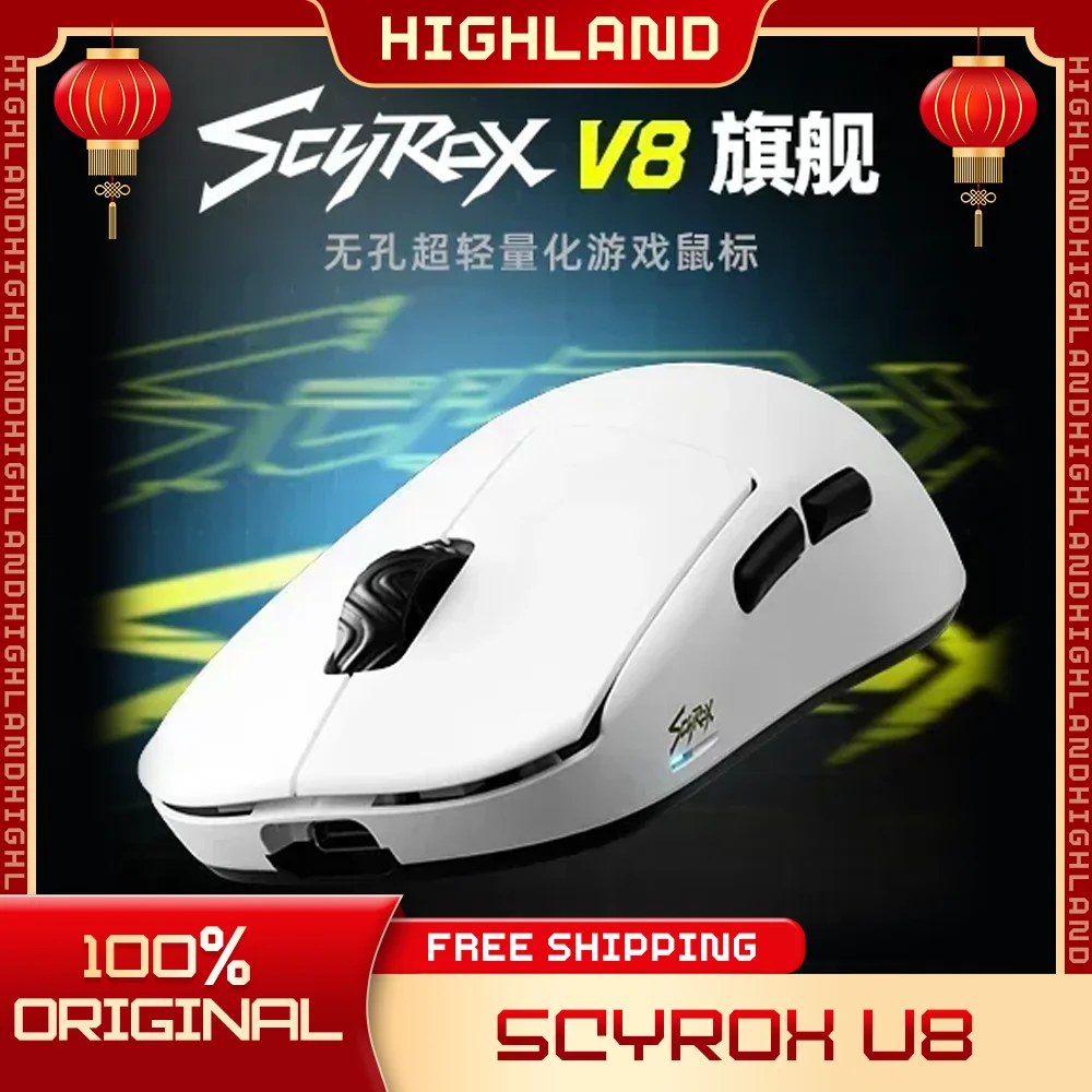 Imagem -01 - Scyrox v8 Modo Gamer Mouse 2.4g Mouse sem Fio Suporte Personalizado 8k Nordic Pixart 3950 36g Leve 30000dpi Mouse Gamer scyrox v8 modo gamer mouse 24g mouse sem fio suporte personalizado 8k nordic pixart 3950 36g leve 30000dpi mouse gamer 01