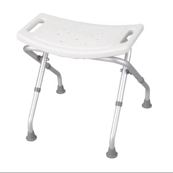 Lightweight adjustable foldable convenient bath shower chair for the disabled