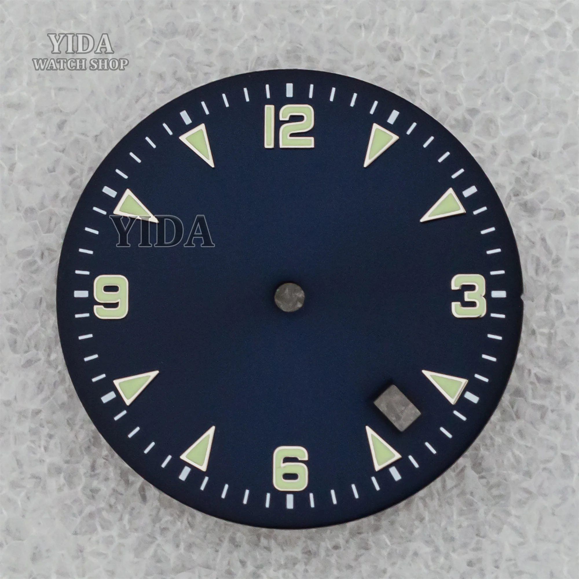 

NH35 Dial 32mm Watch Dial Green Luminous Face With Date Watch Faces for Fifty Fathoms fit NH35 NH36 Movement Parts Repair Tools