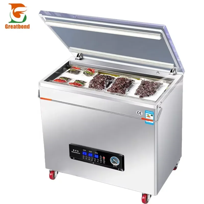for Dz-680 Large Chamber Vacuum Sealer Machine Deepen Widen Food Packaging for Seafood Rice Tea Beans Nuts Pork Date Packing
