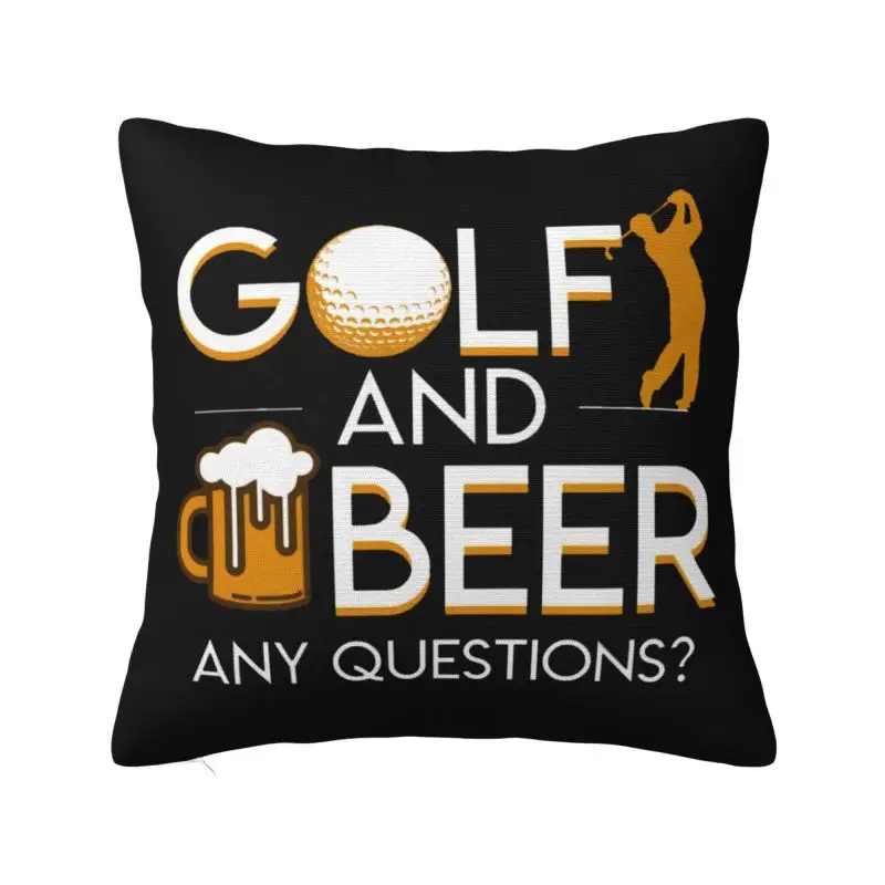 Luxury Golf And Beer Cushion Cover 50*50 cm Velvet Throw Pillow Case Home Decor Bedding Sofa Pillowslip