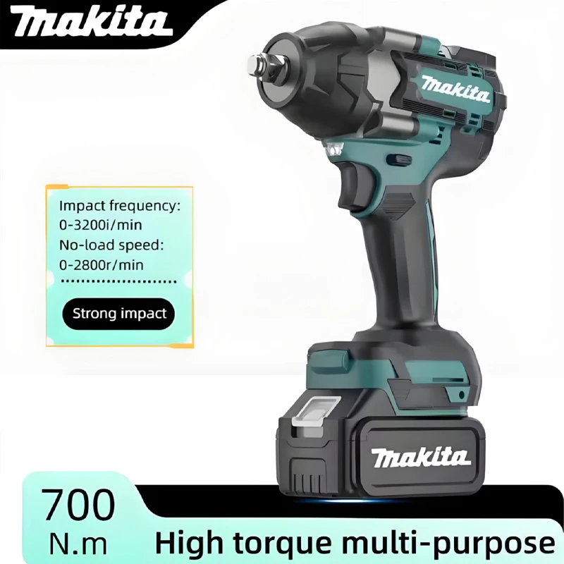 

6Ah Makita 18V Battery DTW700 18V Brushless Impact Wrench Bare Unit 1/2" Square Drive Cordless Lithium Ion Tool