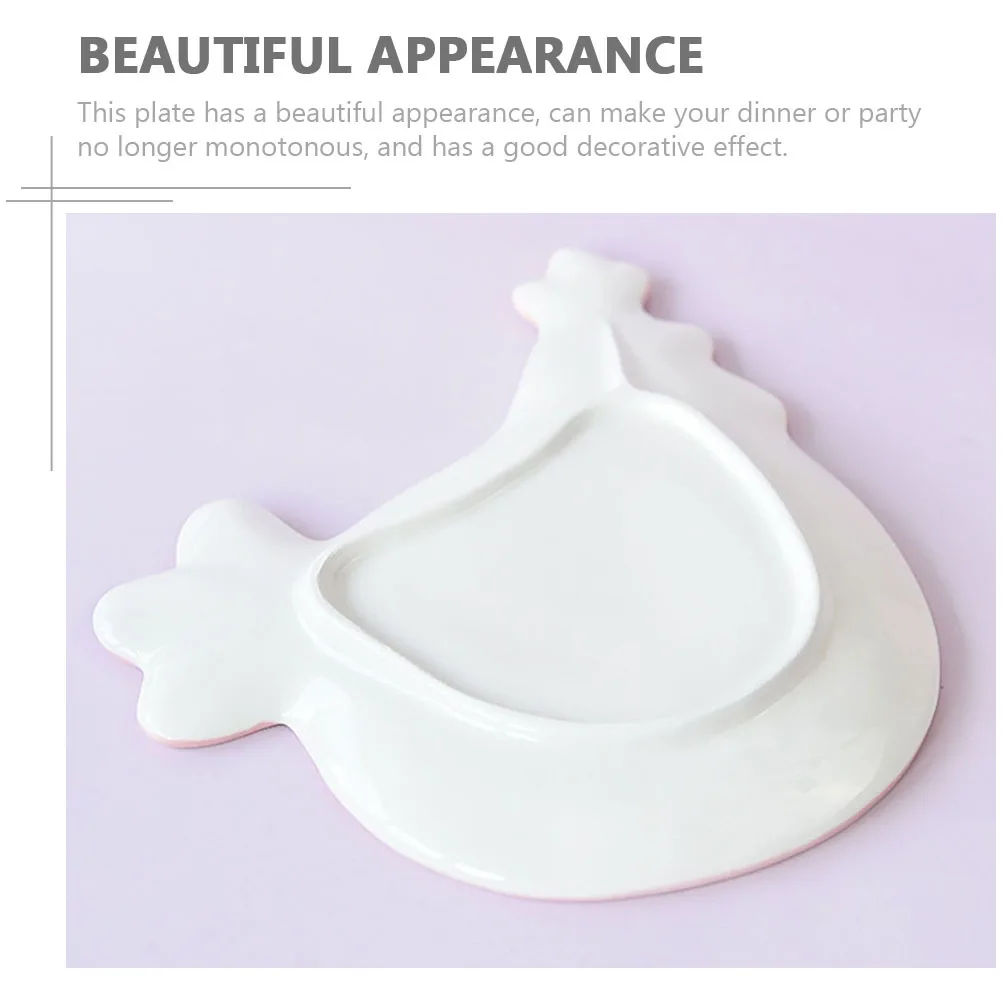 

Ceramic Hen Shaped Dish Pink Candy Cake Service Plate for Desserts Fruits Party Wedding Decor Home Kitchen Supplies