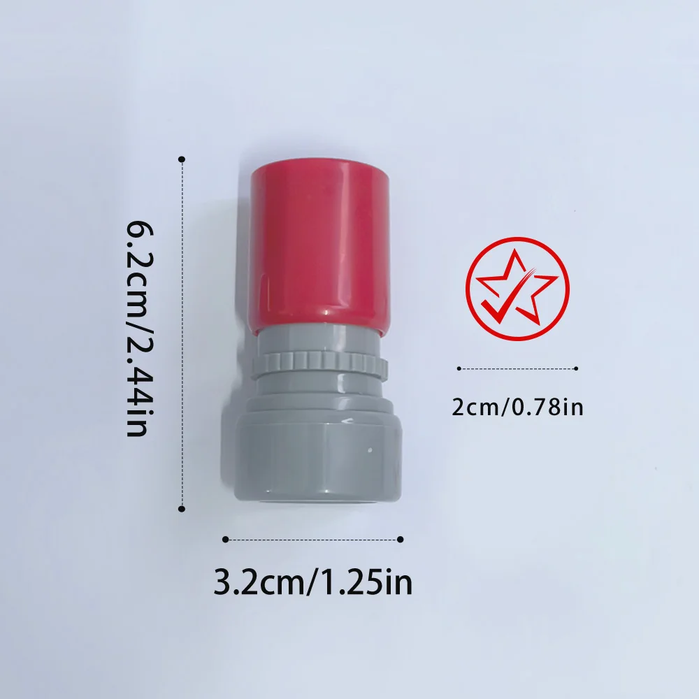 4 round marking stamps to encourage teaching grading and marking homework family reward supplies great learning stamps