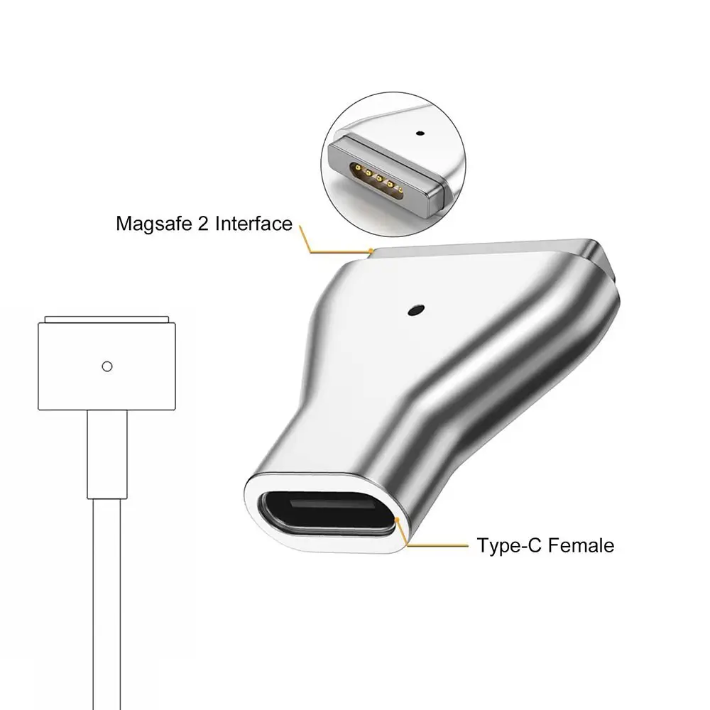 Magnetic USB C Adapter Type C to Magsafe 2 Connector PD Fast Charging Plug Converter Connector For MacBook Air/Pro