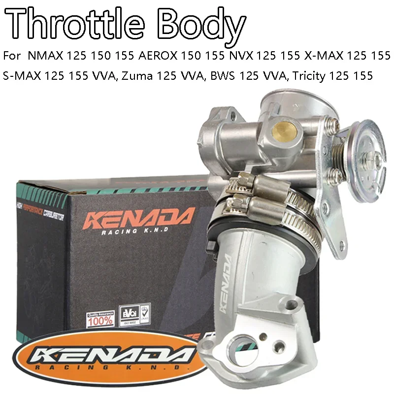 Kenada Racing Throttle Body For 28 30 32 34 36mm NMAX 150 155 AEROX 150 155 NVX 125 155 V1 V2 Performance Upgrade