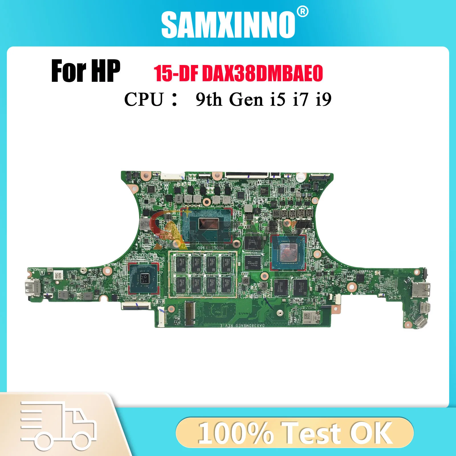 

DAX38DMBAE0 For HP Spectre X360 15-DF Laptop Motherboard L54488-601 With i7 CPU GTX1650 4GB GPU 100% Fully Tested