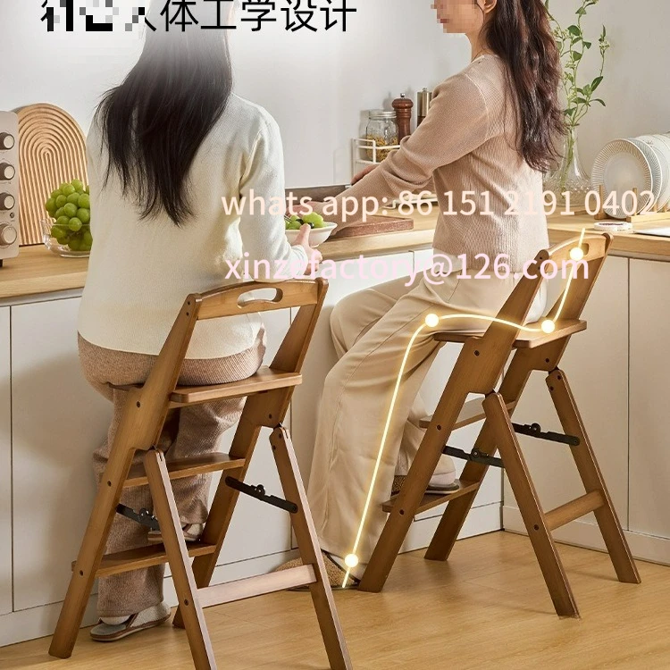 Sgabello con scala multifunzionale pieghevole personalizzabile Sgabello con scala da arrampicata per la casa Sgabello da arrampicata da cucina a doppio scopo addensato