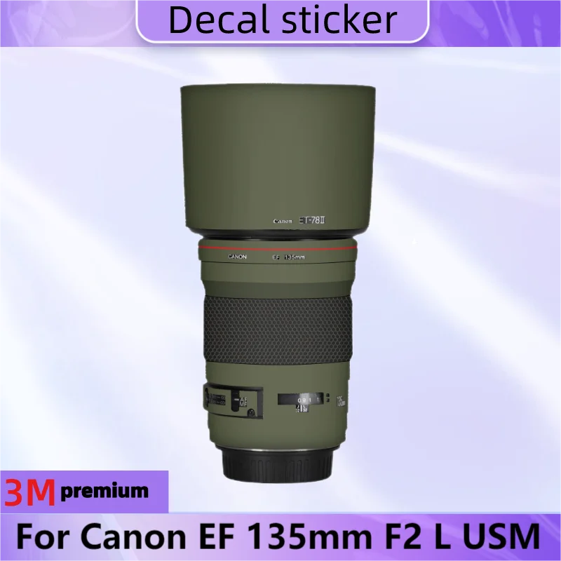 For Canon EF 135mm F2 L USM Lens Sticker Protective Skin Decal Vinyl Wrap Film Anti-Scratch Protector Coat EF135 F2L F/2 F/2L