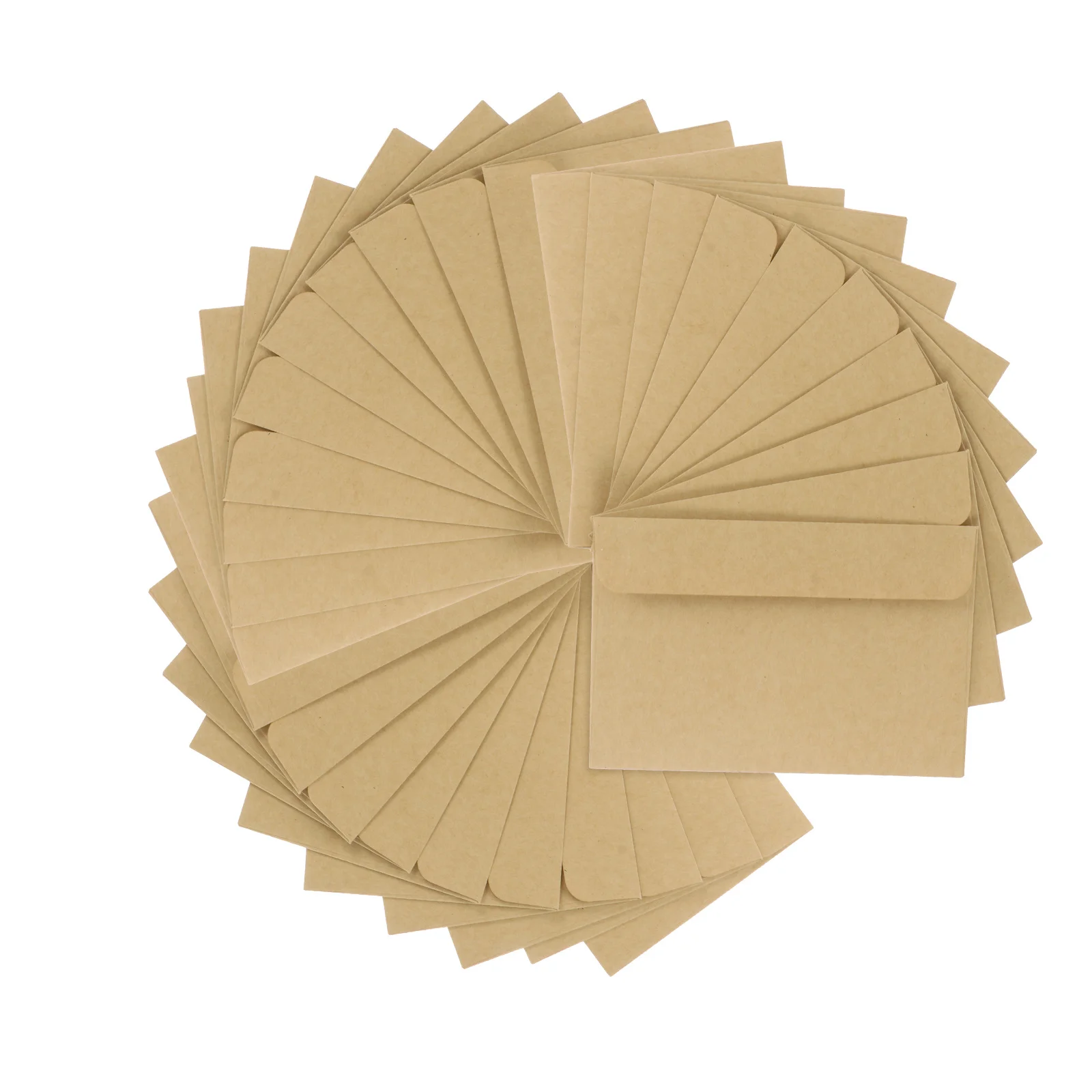 

50Pcs Blank Kraft Paper Envelopes Mini Non-Printed Perfect for Wedding Invitation Gift Card Photo Envelope Birthday Holiday