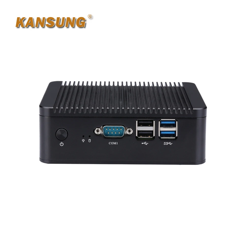 Kansung 3865U 7100U 7200U 7500U Kabylake Celeron i3 i5 i7 DDR4 2 HD 4 RS232 2 LAN Cooling Fan Industrial Mini PC