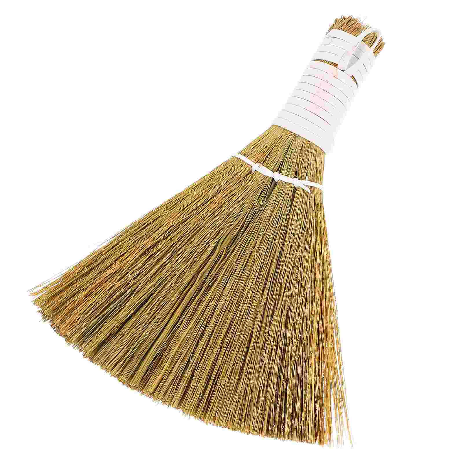 Petite balai Miscanthus portatif, brosse anti-poussière de bureau, balai de nettoyage de Table, matériau doux, conception compacte, nettoyage polyvalent du jardin