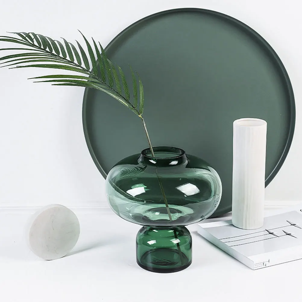 

Gourd Style Vase Decorative Glass Vase European Design Flower Arrangement Pot Unique Home Decor Flower Pot Office Decor