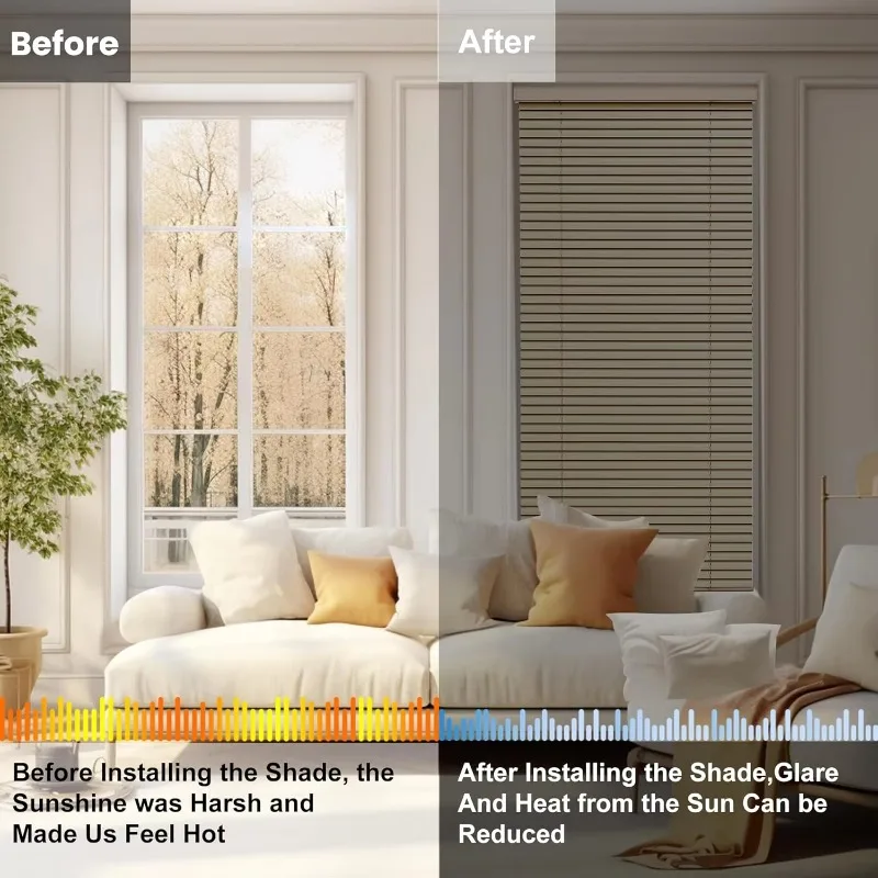 [سعر المصنع] ستائر لاسلكية أفقية أصلية من الألومنيوم للتحكم عن بعد لتزيين نافذة المكتب المنزلي