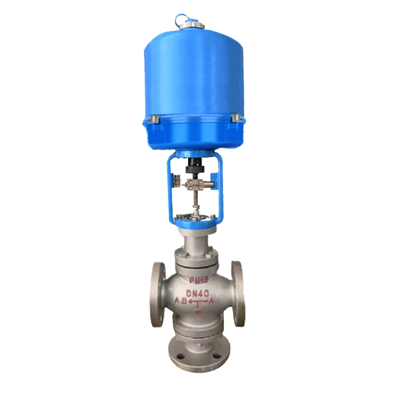 

Electric Three Way Flange Stainless Steel Regulation Valve AC220V Electric Steam Control Valve Electric 3 Way Modulating Valve