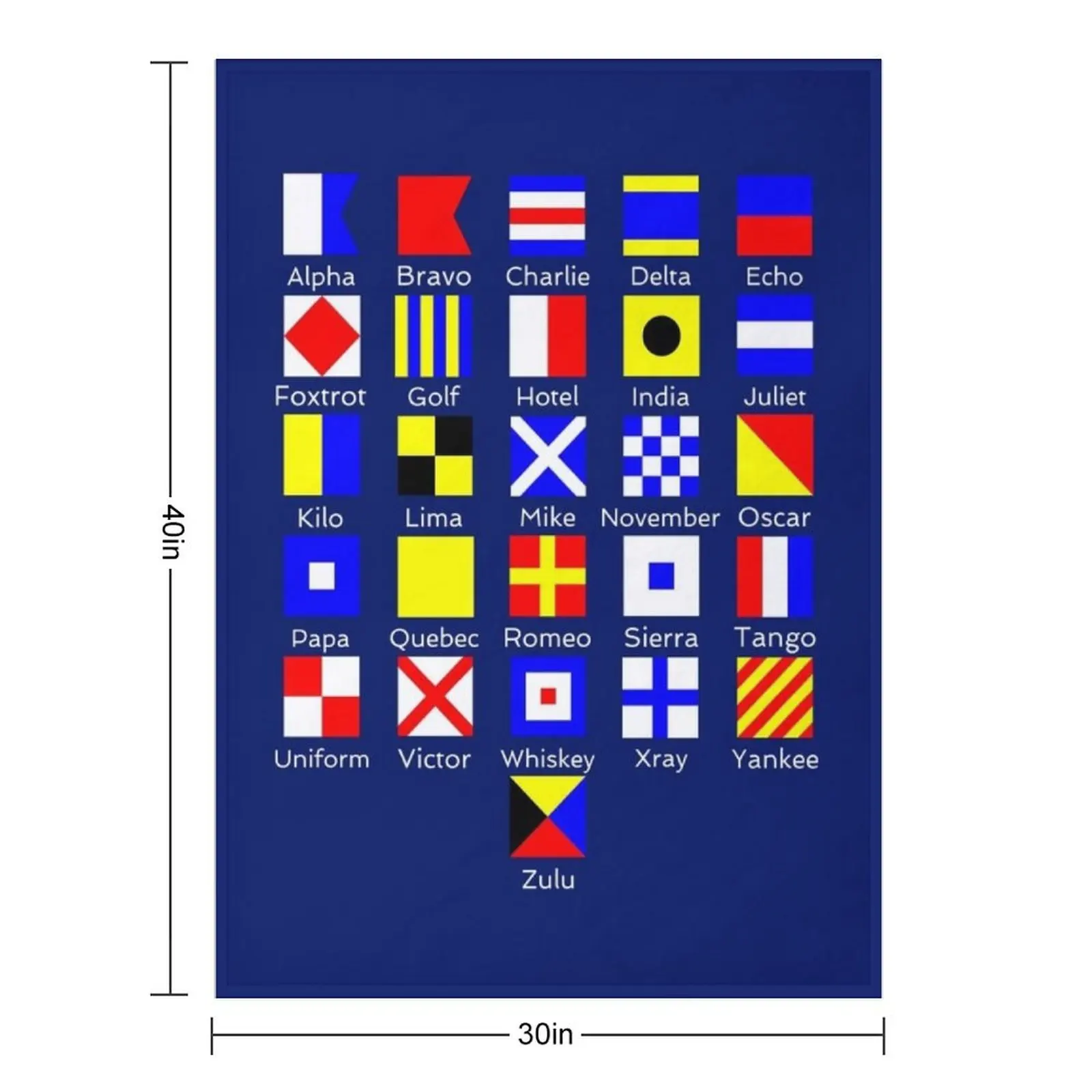 Sailing Nautical Signal Flag Alphabet Throw Blanket Multi-Purpose blankets ands Soft Big Camping Blankets