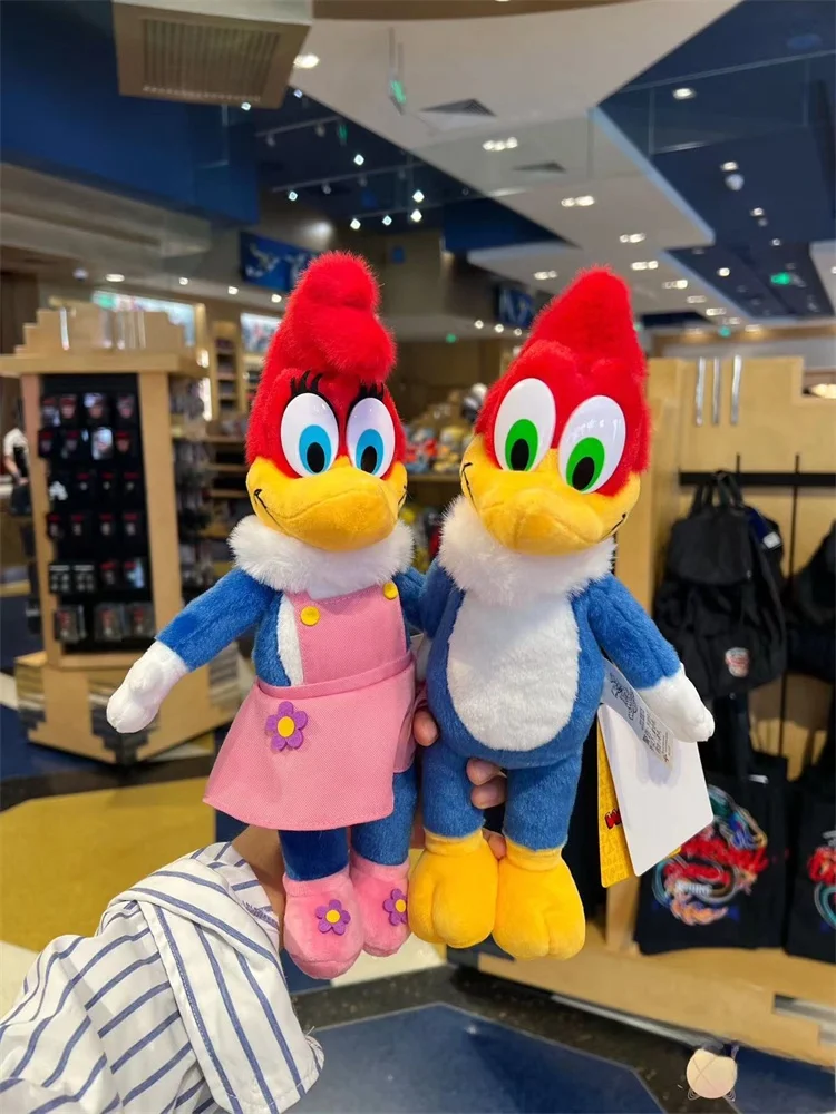 

Деревянная игрушка-птичка Woodpeer Woody Plu, мягкая набивная фигурка, универсальный сувенир из Пекина, деревянная игрушка для детей от 3 лет и старше