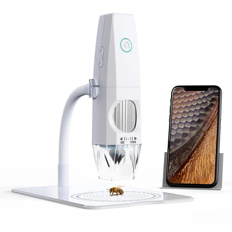 Multi-function Digital Microscope WIFI HD 2.0MP 1000X Electronic Microscope with LED Stand PCB Skin Detector Lupe f Android iOS