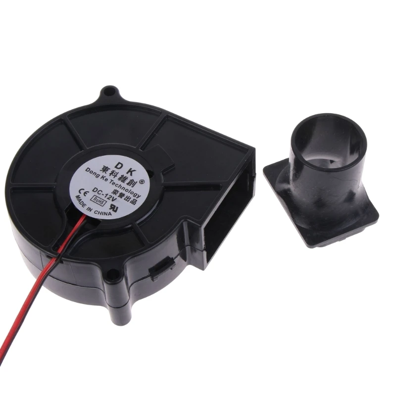 BBQ Air Blower Smelting Metal Fan 5V 12V 24V 3700R 75x75x30mm Input 27mm Air Tube for Barbecue Picnic Camping Fire Stove Fans