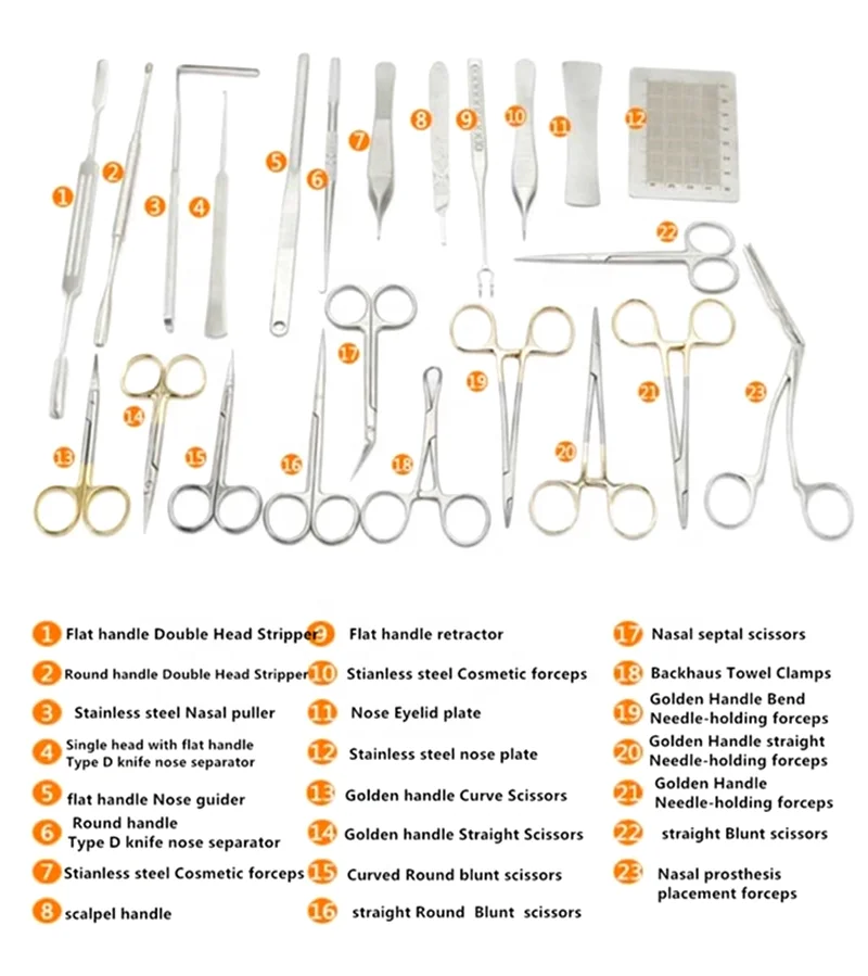 Rhinoplasty Surgical Instruments Kits Set Rhinoplasty Instruments 23pcs Set