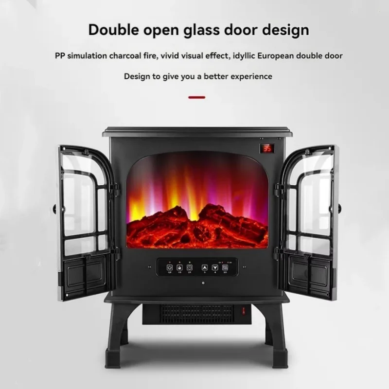 سخان الموقد الأوروبي ثلاثي الأبعاد محاكاة لهب التدفئة سخان الرجعية للمنزل توفير الطاقة غرفة المعيشة