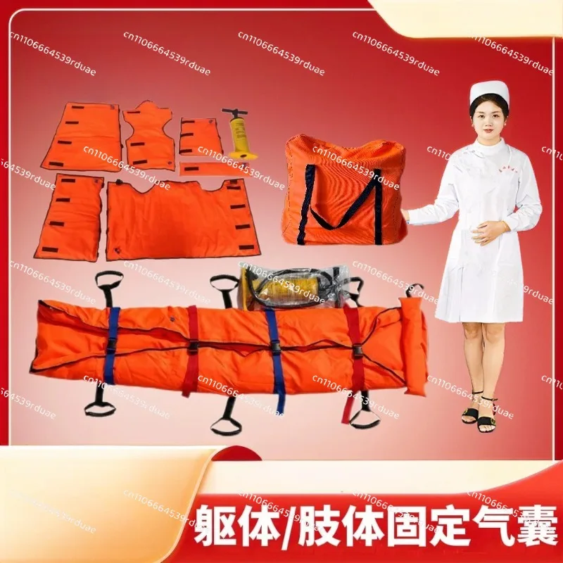 Vacuum stretcher, negative pressure splint, fracture protection, air cushion, limb body, mine protection