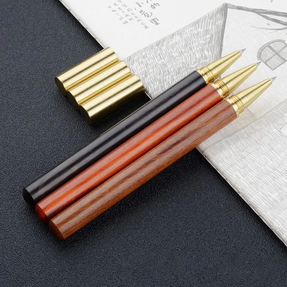 Creative Wood Body Ballpoint Pen Brass Business Fountain Pen Students Gift Writing Tools Students Gift