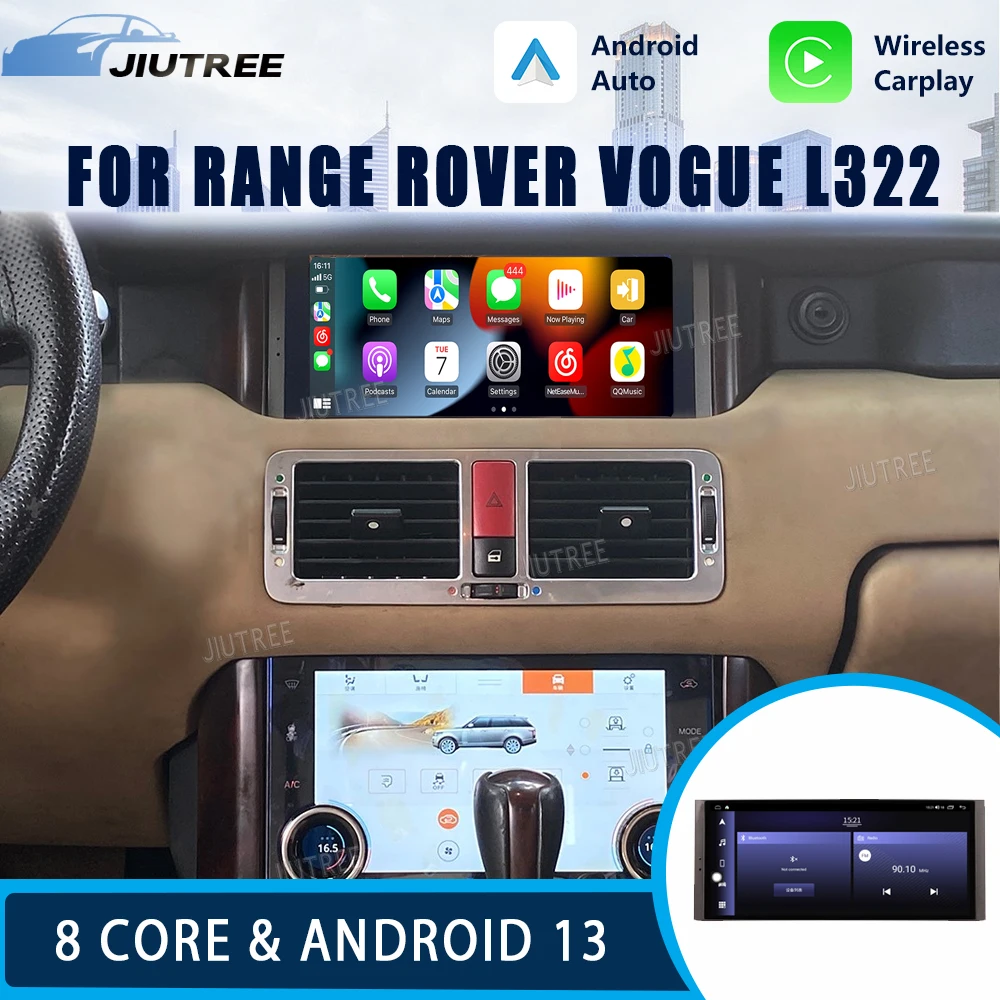 Android 13 For Land Range Rover V8 L322 2002-2012 Car Radio Multimedia Video Player Stereo GPS Navigation 10.25 inches 4G WIFI