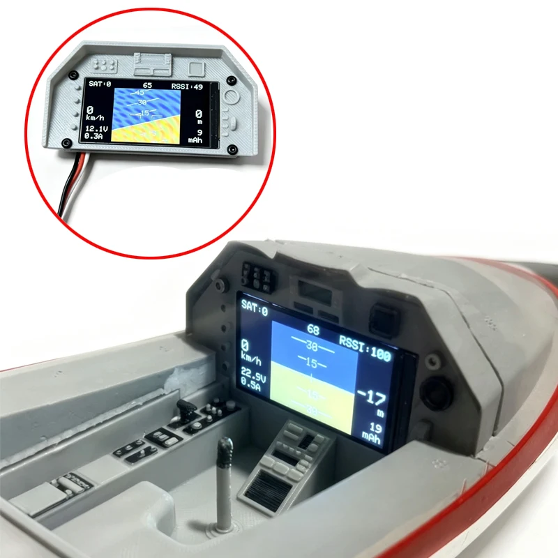 1PCS FPV Simulated Flight Instrument 1.9inch TFT Screen with 3D-Printed Housing Supports MAVLINK Protocol at 115200 Baud Rate