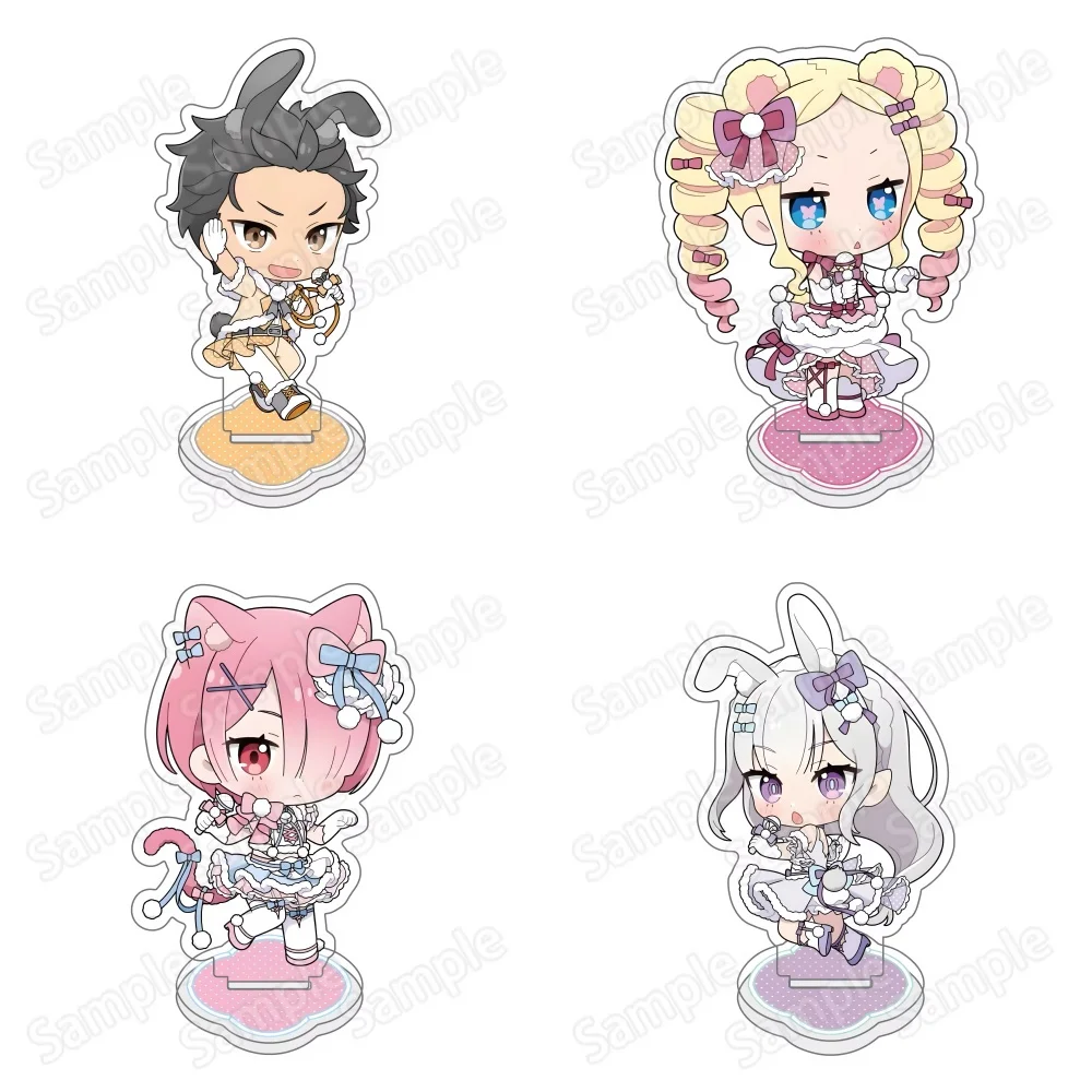 10CM Acrylic KeyChainStand Model Cosplay Characters Ornament Accessories Good Gift Anime Re:ZERO -Starting Life in Another World