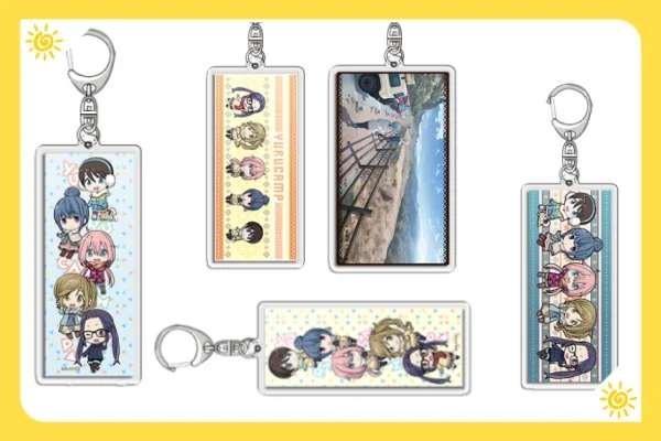 

New Cartoon Anime Laid-Back Camp Acrylic keychain Campus schoolbag pendants Decorate gifts 6cm