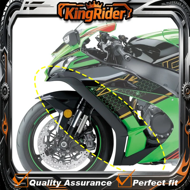 For Kawasaki ZX-10R 2011-2020 Motorcycle Carbon Fiber Front Trim Panel Radiator Cover Cowl Side Fairing Edges Side Panel ZX10R