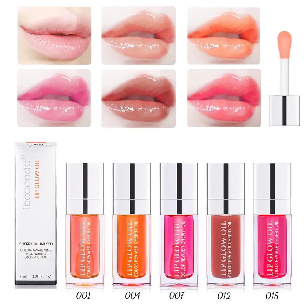 Nieuwe Lip Olie Plumping Clear Crystal Jelly Hydraterende Lipgloss Sexy Mollige Lip Glow Olie Getinte Lip Voller Lippen Make-Up Voor Gilr