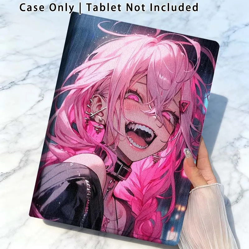 Happy Pink Girl For Xiaomi Poco Redmi Pad 2 4 5 6 6S 7 7S SE Pro Ultra Max 14 11 8.8 11.2 12.5 Inch Tablet Case