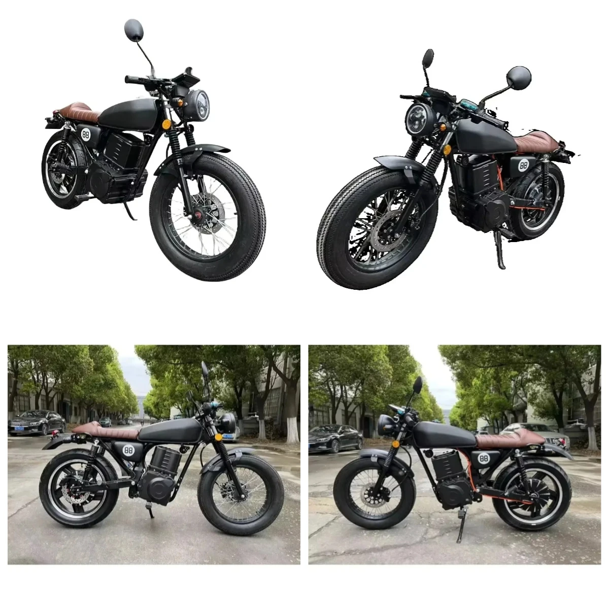 

Adult Electric Motorbike 72V Rear Hub Drive Urban Commuting Scooter 80km/h Lithium Battery