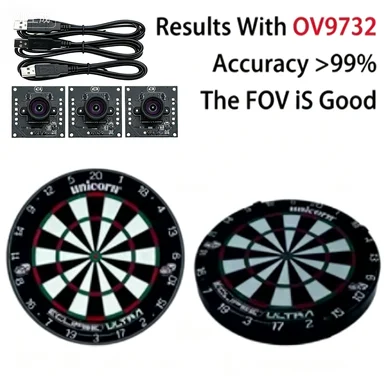 3-Pack OV9732 USB Camera 100° 1080p 1280x720 No Distortion 30FPS for Autodarts.io Dart Scoring System Raspberry Pi Mac Linux view 3