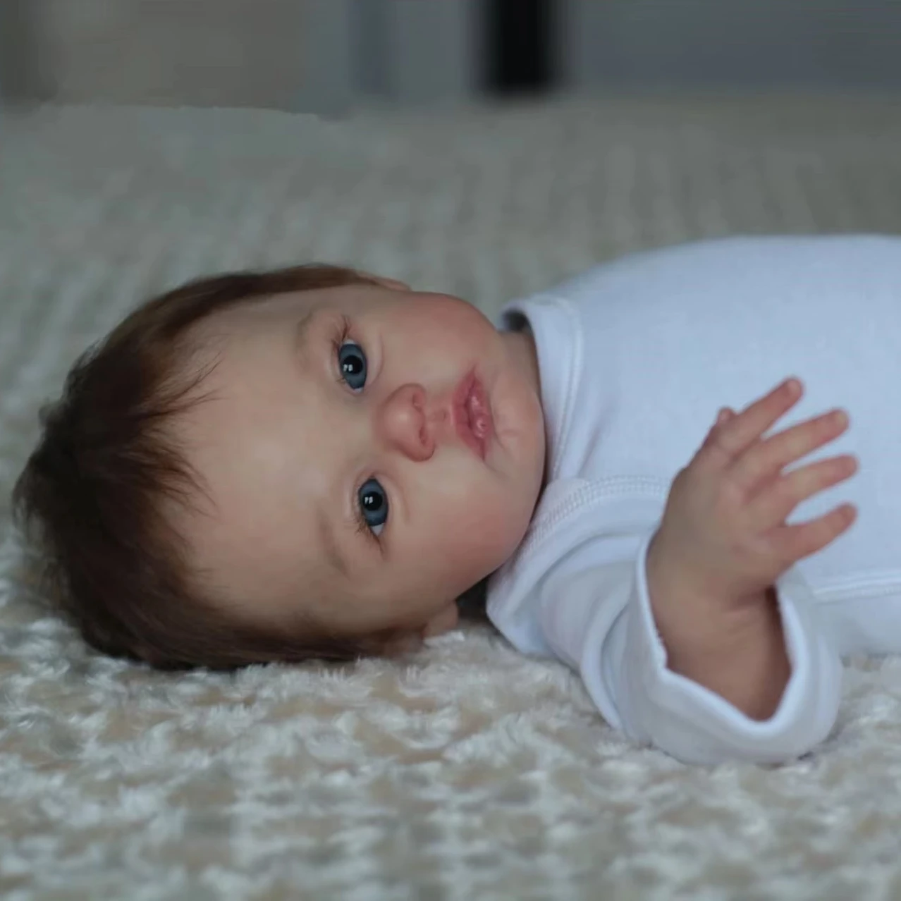 New Born Free Living Dead Wigs Dammit Lolita Full Body Black Boneca Reborn Silicone Doll Baby Real Doll for Kids