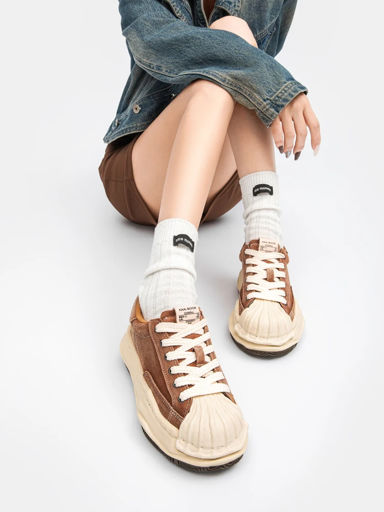 

Retro Thi Bot Dr Brand Mmy San Yuan Kang Yu D Dissolving oes ex Vintage Genuine Leather Casual oes Trendy