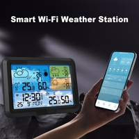 Wifi Wireless Weather Stations Indoor Outdoor Thermometers Hygrometer with 3 Day Forecast Color Display and Moon Phase D2RD