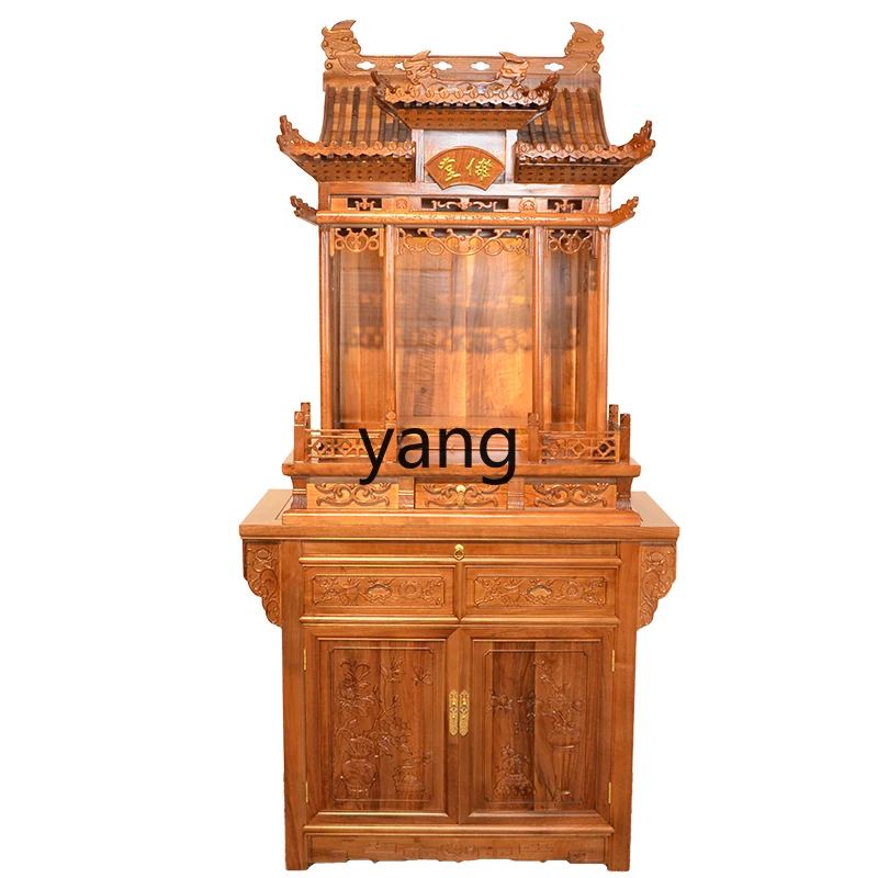 

Lmm solid wood Buddhist niche stand cabinet supply table shrine household statue Buddha statue Guanyin table