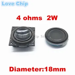 2pcs 18mm Round Notebook Small Speaker 2 Watt 4 ohms 2W 4R Mini Laptop Loudspeaker 1.8CM thick 9MM foam edge
