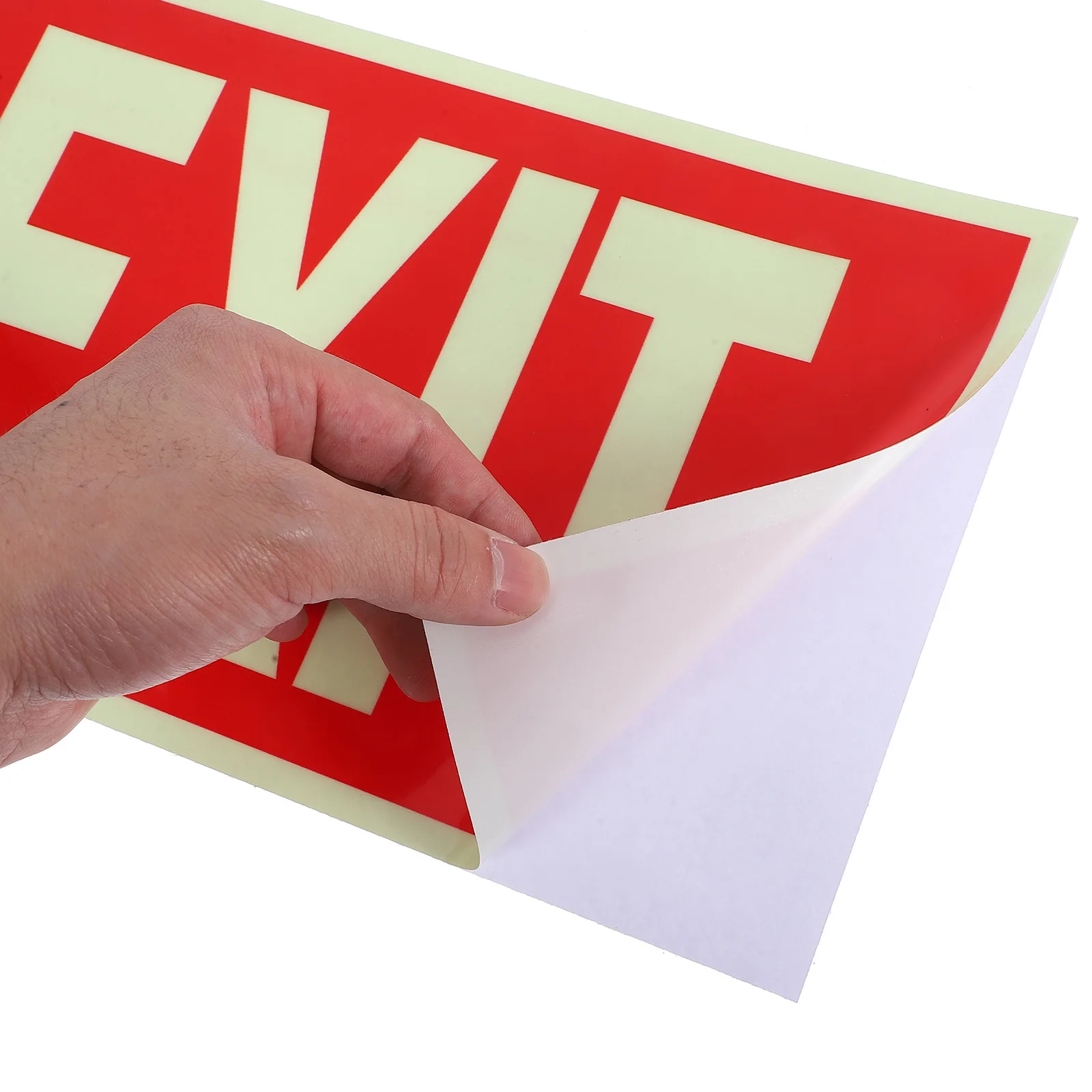 ملصق لافتة خروج الطوارئ ذاتي اللصق يتوهج في الظلام لمراكز السوبر ماركت Cinemas القضبان عالية الوضوح علامة خروج السلامة من الحرائق