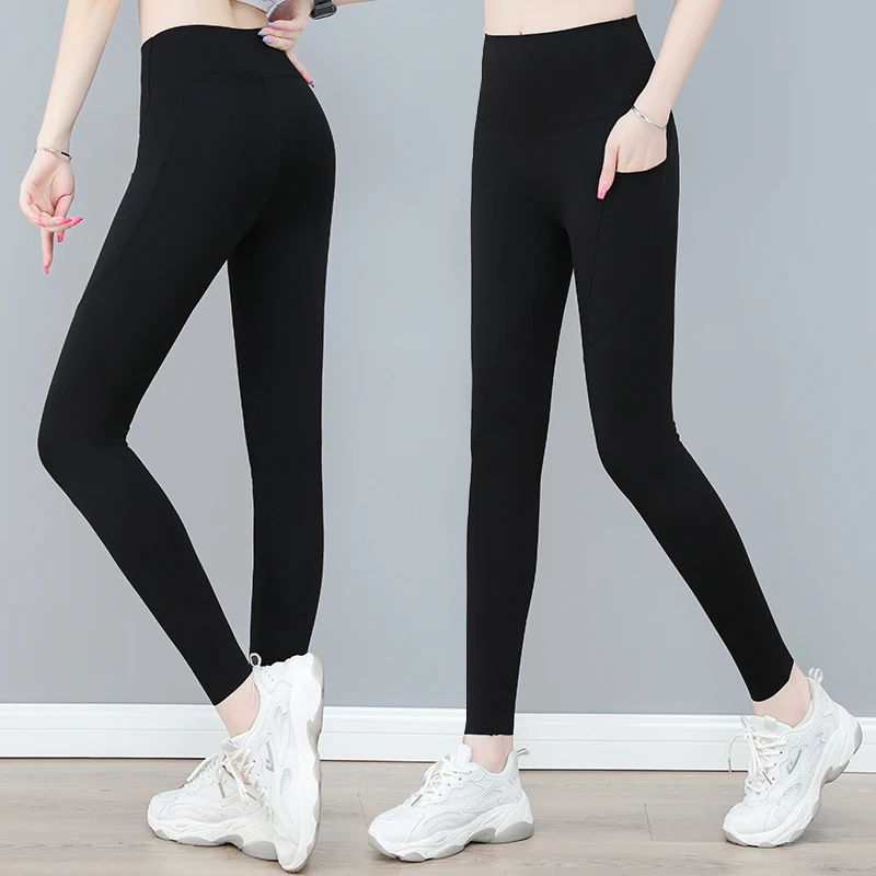 

TUCANO Casual Sports Yoga Pants Long Thin Leggings Nylon Spandex Blend Comfortable Base Layer Trousers for Women