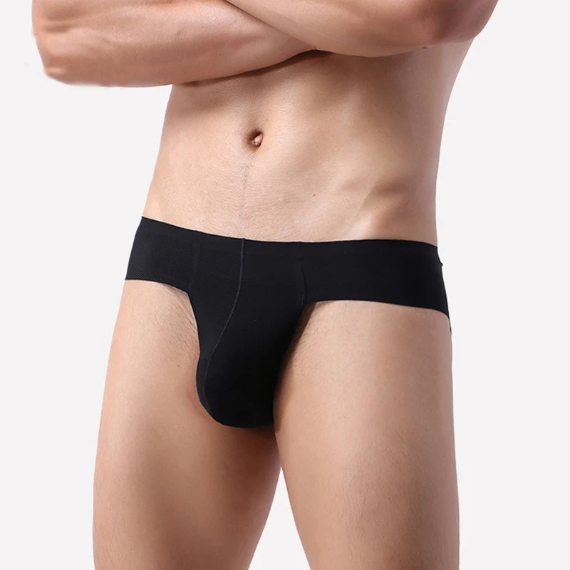 Sexy Men Ice Silk Underwear U Convex Big Penis Pouch Design Men Briefs for Man Bikini Hot