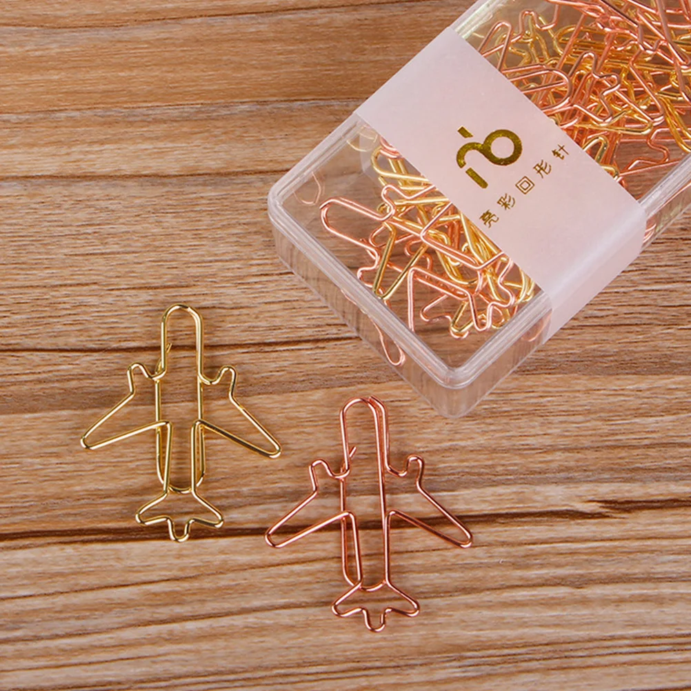 

24Pcs Adorable Airplane Shape Paper Clips Creative Clips for File Notes Sticker Records Page Markers Kids Friendly Stationery