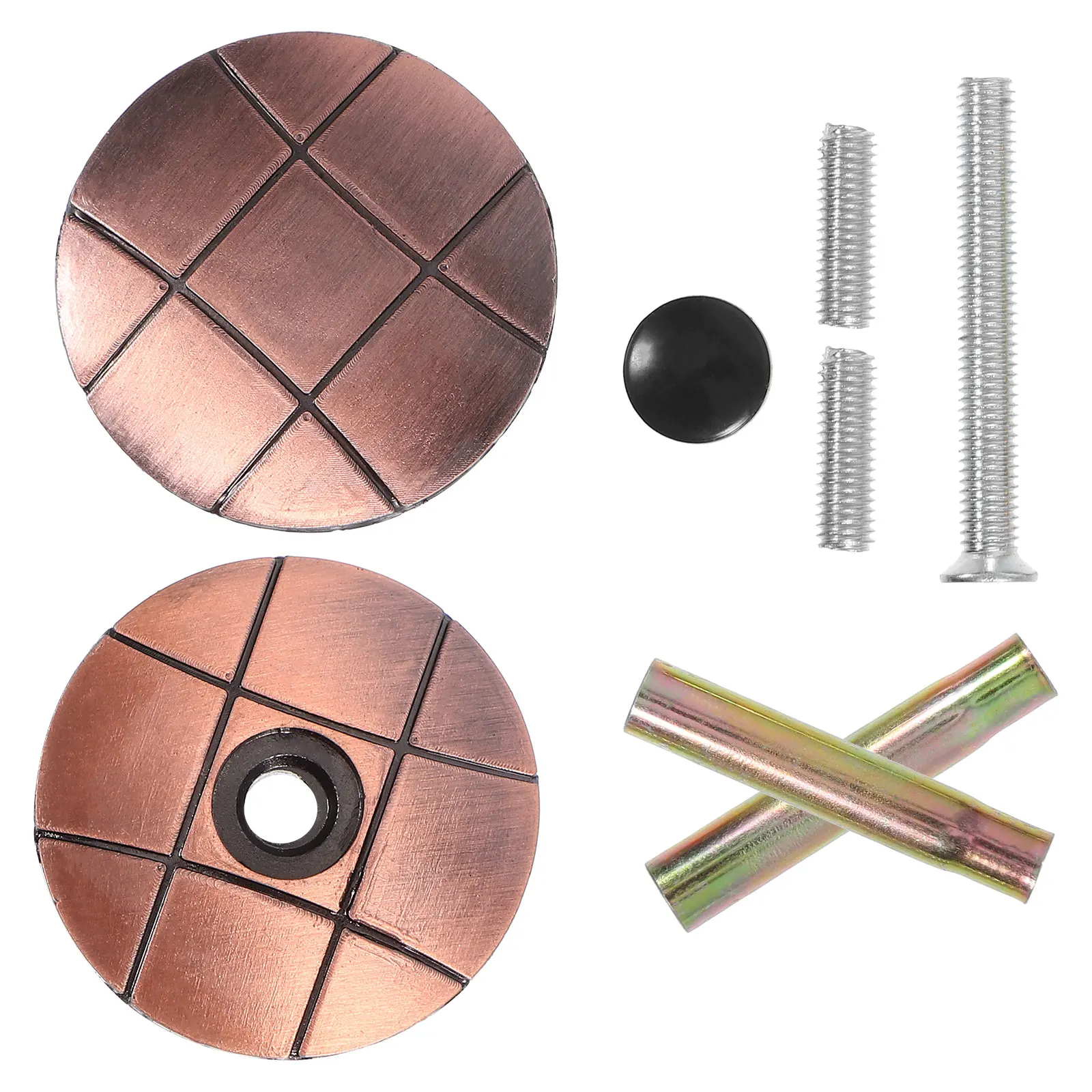 

Lock Hole Plug Deadbolt Cover Plate Door Knob with Screws Flower Shaped Cabinet Filler