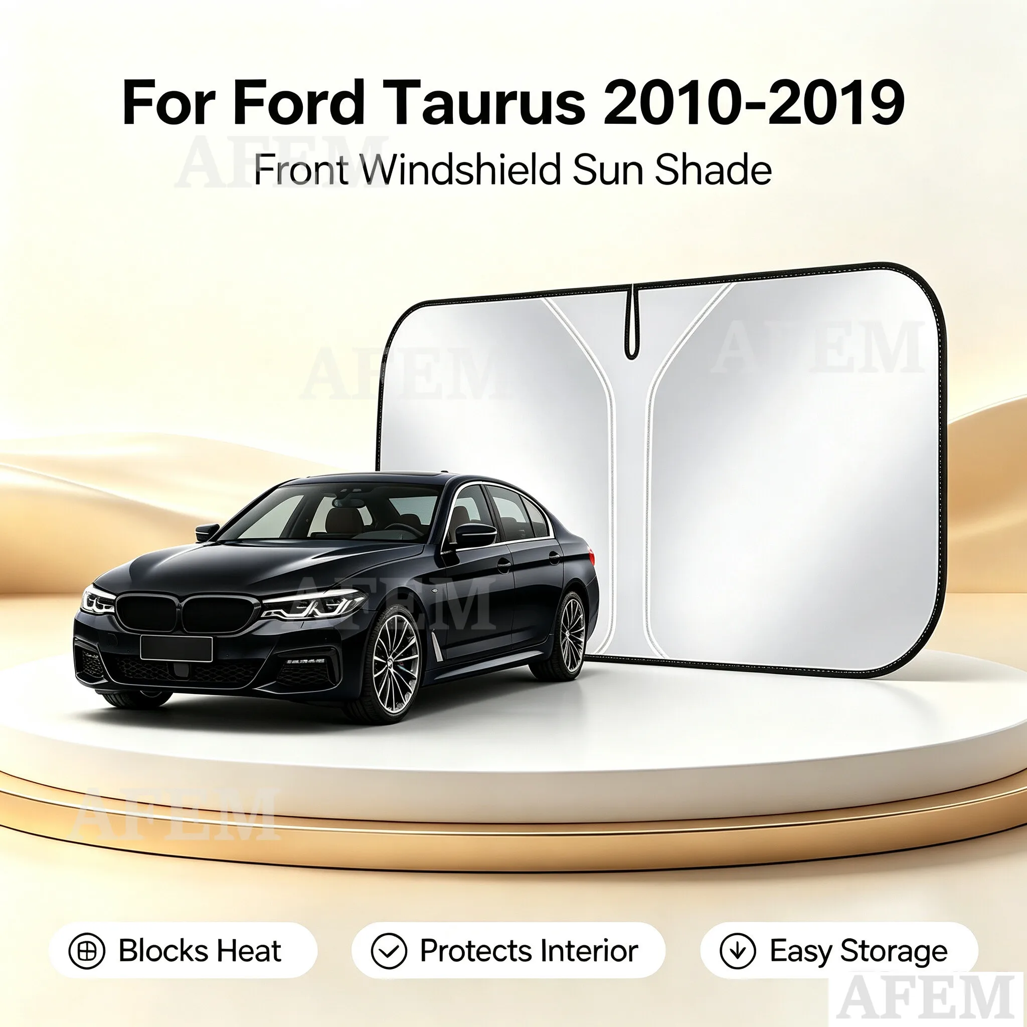 1PCS For Ford Taurus 2010-2019 Car Windshield Sunshade Cover Anti UV Protection Foldable and easy to store Accessories
