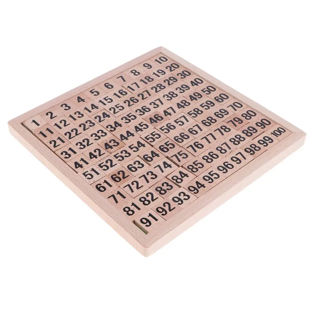 Montessori Wooden Puzzle Toy for Children, 1-100 Consecutive Numbers Montessori Wooden Puzzle Toy for Children, 1-100 Consecutive Numbers