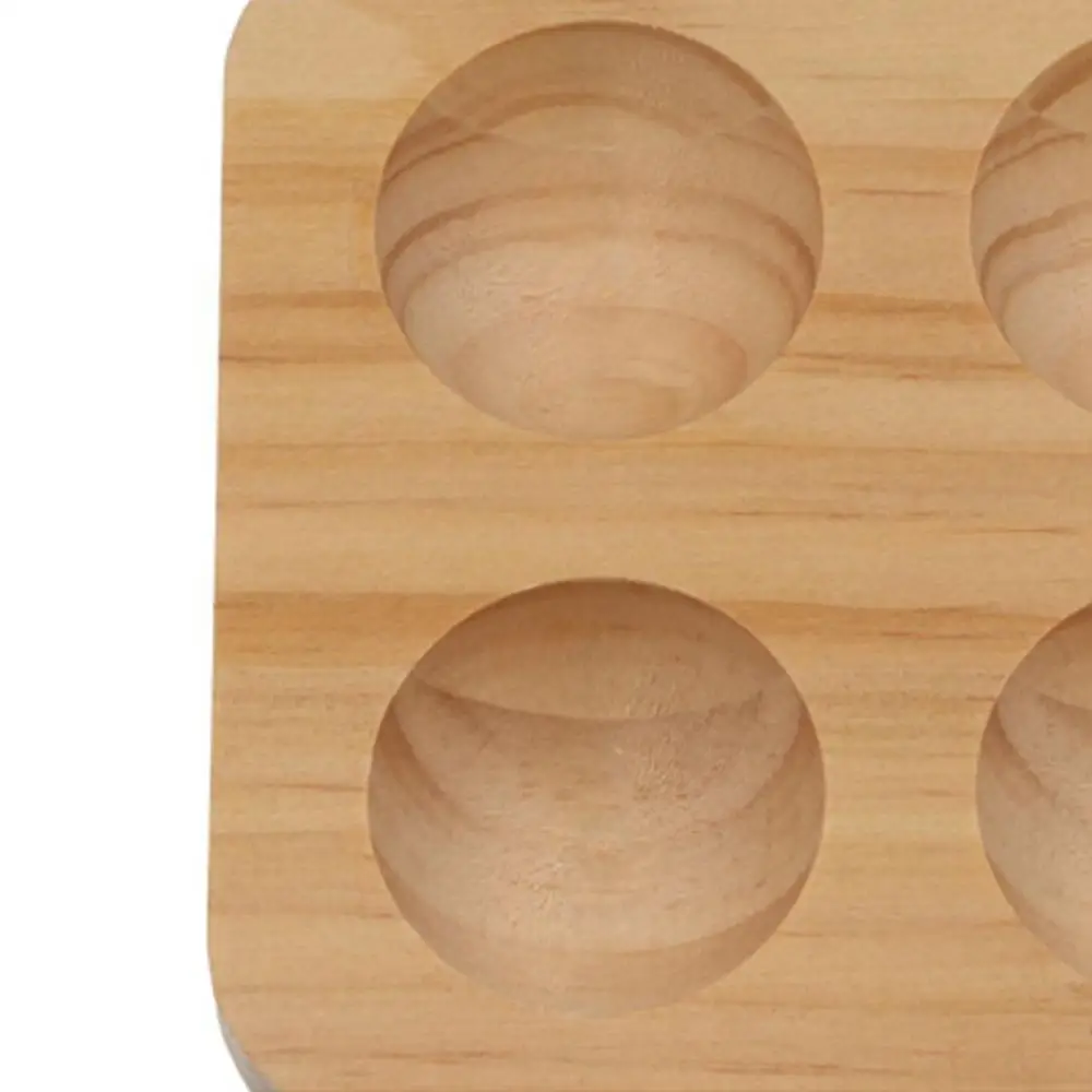 4/6/12 Holes Wooden Egg Holder Japanese-style Rustic Egg Storage Rack Natural material Multi-Compartment Egg Tray Refrigerator